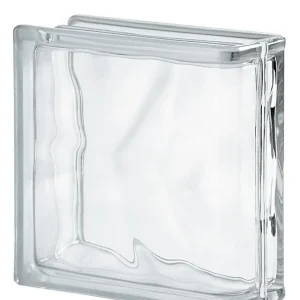 Terminal Sencillo Bloque de Vidrio 19x19x8 Linear End Wave