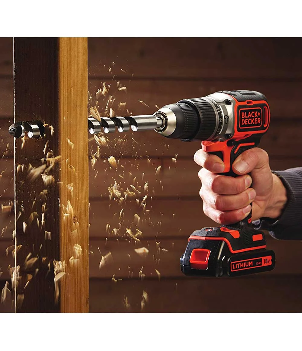 Taladro percutor Black+Decker BL188KB Sin escobillas - 18 V 2 bat. 1,5 Ah y maletín - Imagen 6