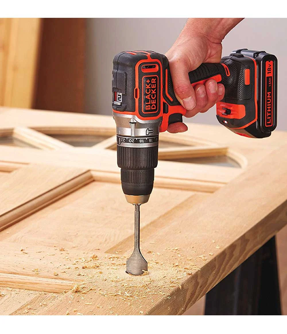 Taladro percutor Black+Decker BL188KB Sin escobillas - 18 V 2 bat. 1,5 Ah y maletín - Imagen 7