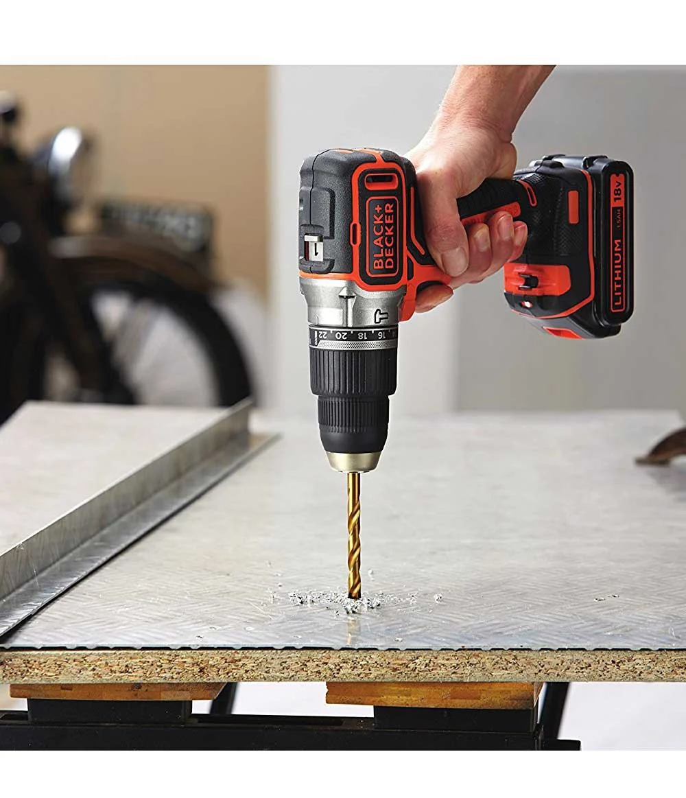 Taladro percutor Black+Decker BL188KB Sin escobillas - 18 V 2 bat. 1,5 Ah y maletín - Imagen 8