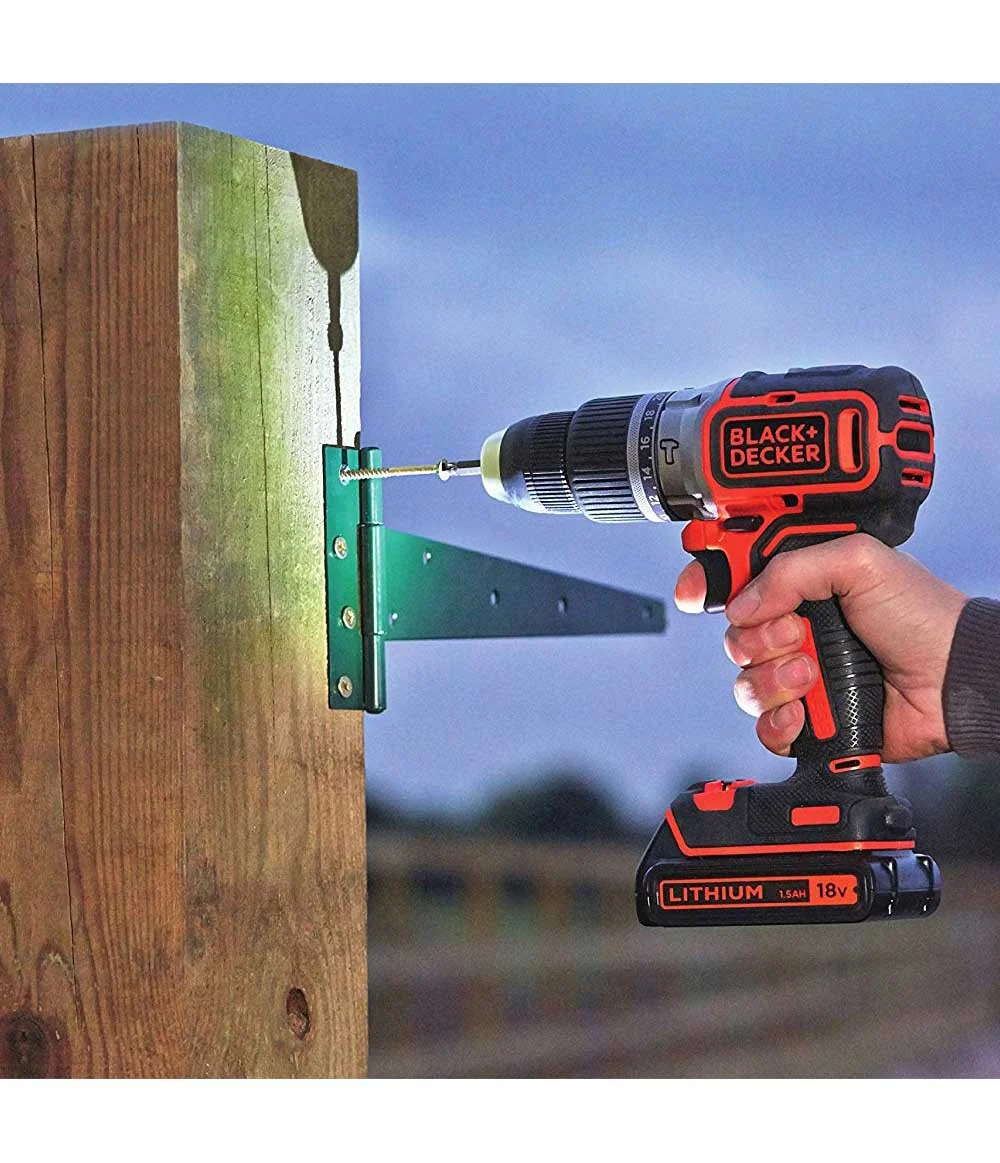 Taladro percutor Black+Decker BL188KB Sin escobillas - 18 V 2 bat. 1,5 Ah y maletín - Imagen 5