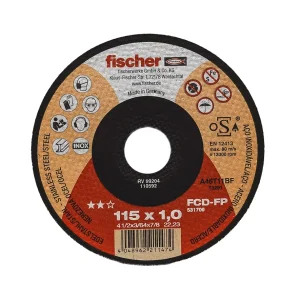 Disco de corte FCD-FP 115 x 1,0 x 22,23 inox Fischer