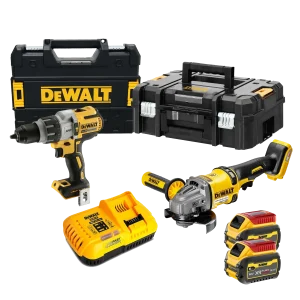 Set Taladro Percutor DCD996 + Amoladora Flexvolt 54V DCK2055T2T Dewalt