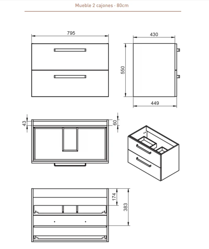 Conjunto de Baño Bondi Blanco Ada Visobath - Imagen 3