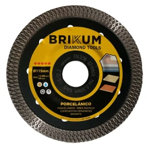 Disco Diamante Gres Porcelanico 115mm Turbo corte fino Brikum