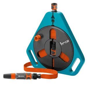 Carrete de manguera plana textil roll-fix 20 Classic Gardena 757-20