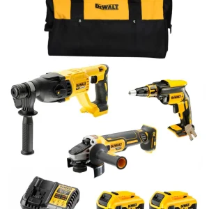 Kit panel yeso 3 herramientas + 2bat 5Ah + cargador + bolsa Dewalt DCK304P2 XR
