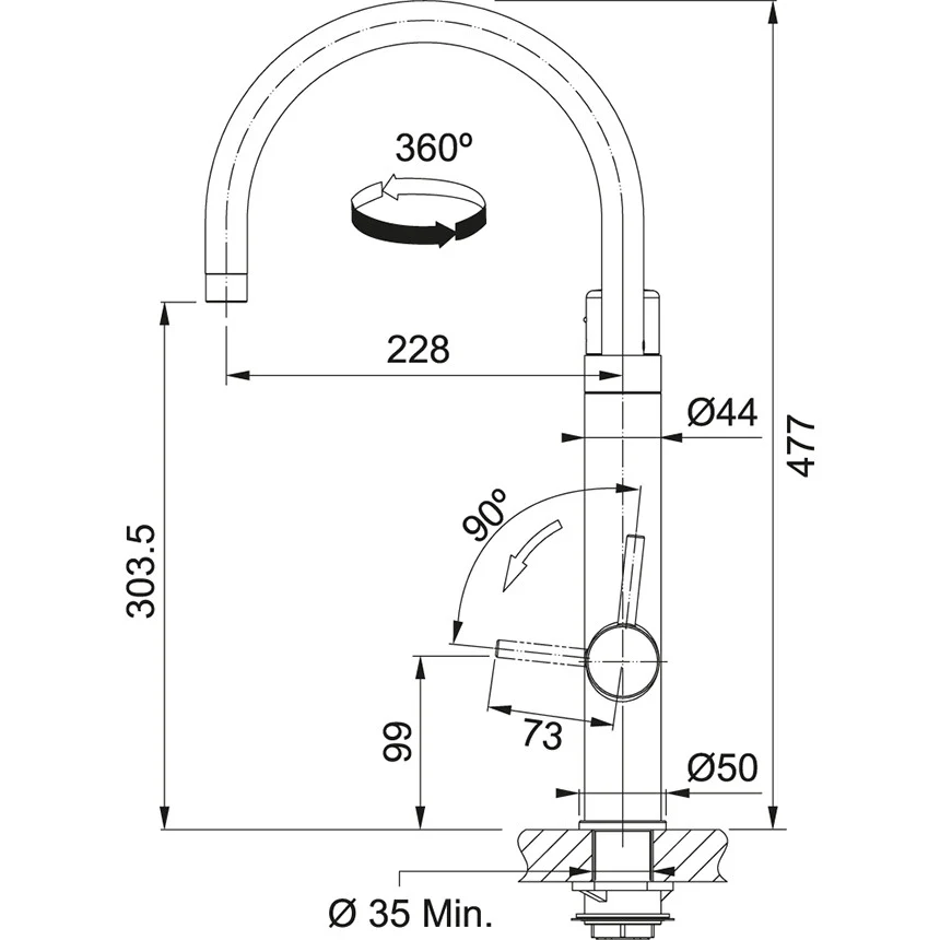 Grifo de agua filtrada Vital Neo Cromo V2 Franke 120.0621.229 - Imagen 6