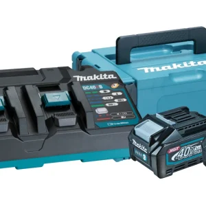 Kit de dos baterias 4.0Ah 40V con cargador doble en maletín Makita XGT 191U00-8