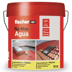 Bote Pintura Impermeabilizante elástico con fibras No Mas Agua 15L Fischer