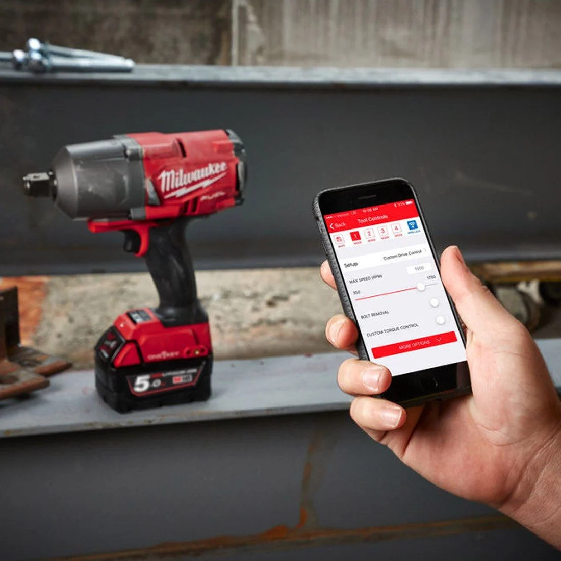 Llave de impacto de alto par M18 FUEL ONE-KEY de 3/4" con anillo Milwaukee M18 ONEFHIWF34-502X - Imagen 6