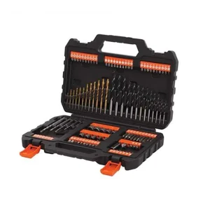 Juego de 109 piezas para Atornillar y taladrar con brocas "Titanio" A7200 Black+Decker