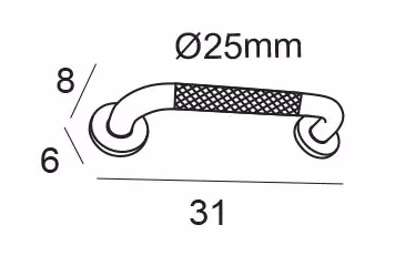 Asa de Sujeción Antideslizante 31 cm Cromo 6389 Manillons Torrent - Imagen 5