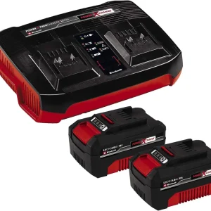 Kit Cargador Doble + 2bat 4,0Ah Einhell 4512112