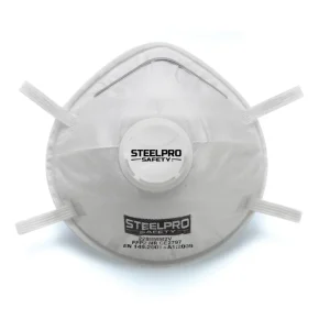 Caja Mascarilla desechable FFP2 con válvula de exhalación STEELPRO Marca 2288MM2VBL