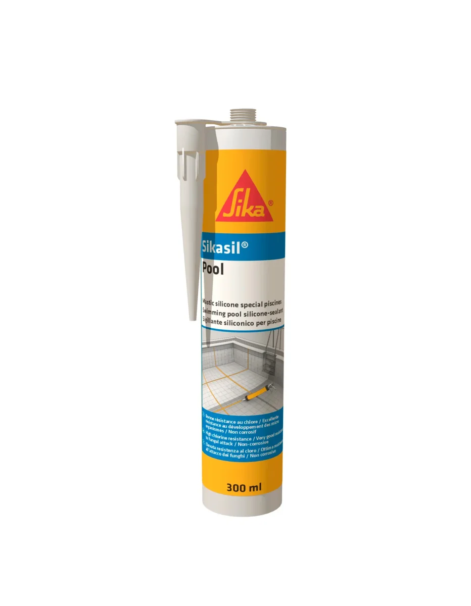 Cartucho sellador para Piscinas 300ml Transparente Sikasil Pool Sika