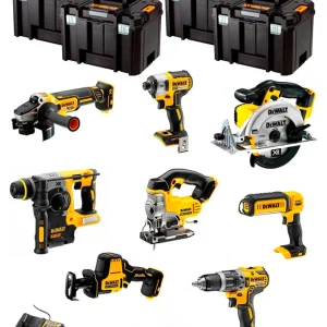 Kit Dewalt 8 herramientas + 3 bat 5ah + Cargador DCB1104 + 4xTstak VI DCK891P3