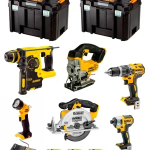 Kit Dewalt con 6 herramientas + 3bat 5Ah + cargador + 2xTSTAK VI DCK653P3
