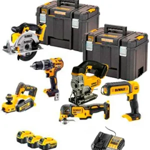 Power kit 6 herramientas Dewalt a batería 18V DCK665P3T