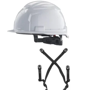 Casco sin ventilar Blanco BOLT100 con Barboquejo de 4 puntos EN397 Milwuakee