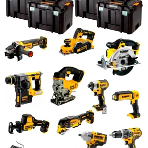 Kit Dewalt 11 herramientas + 3bat 5Ah + Cargador DCB1104 + 4xTSTAK DCK114P3