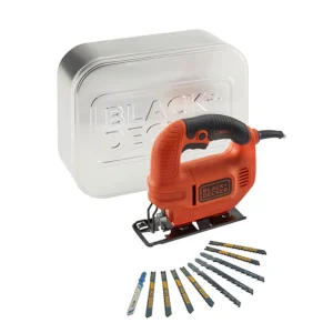 Sierra de calar Black & Decker KS501AT - caladora 400 W + caja de lata + hojas de calar