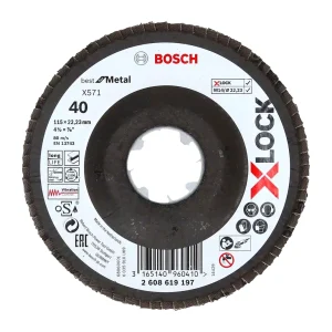 Disco de láminas X571 Best for Metal X-LOCK 115mm Bosch
