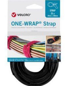 Blister Bridas Reutilizables 25Ud ONE-WRAP Velcro 20mm x 200mm