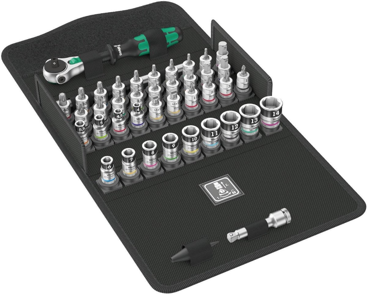 Juego de carraca con vasos y puntas 42 piezas Zyklop Speed All-In Wera 003755 - Imagen 2