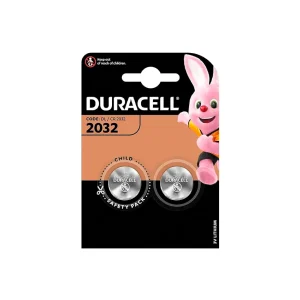 Paquete 2 Micro pilas de Botón litio Duracell Plus Power CR2032 3 V