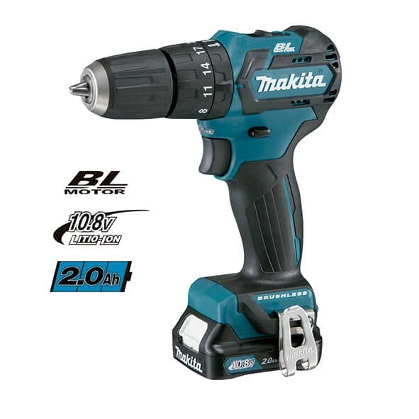 Taladro Percutor sin escobillas 12Vmax CXT BL 10mm con 2 baterías y maletín Makita HP332DSAE - Imagen 3