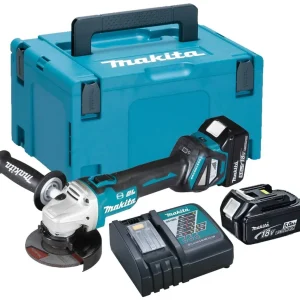 Amoladora sin escobillas BL 18V LXT 125mm con dos baterías 5.0Ah y maletín Makita DGA513RTJ