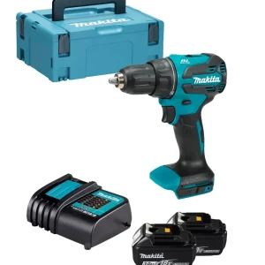 Taladro combinado BL 18V LXT con 2 bat 3Ah + Cargador + Maletín Makita DHP490SFJ