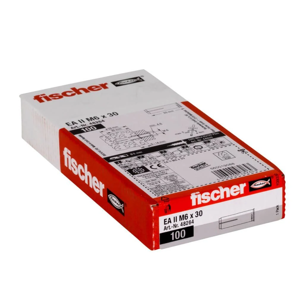 Caja 100Uds Anclajes de impacto EA II M6 Fischer - Imagen 5