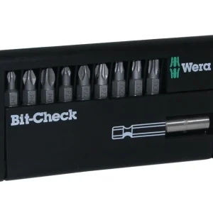 Juego de 9 puntas con porta-puntas Wera Bit-Check 134044