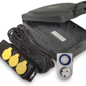 Caja eléctrica impermeable para Jardín IP54 Luceco MasterPlug WBXIP36T/E-MP