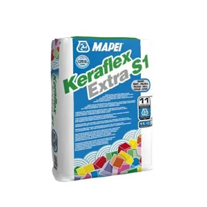 Cemento Cola Flexible Keraflex Extra S1 Blanco 23 kg Mapei