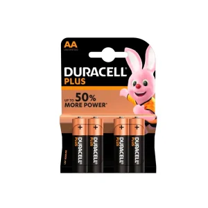 Paquete 4 Pilas alcalinas Duracell Plus Power AA