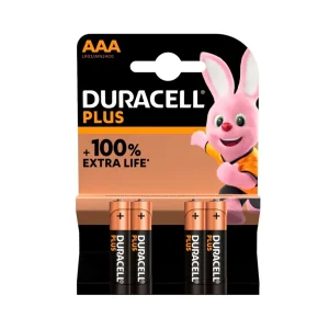 Paquete 4 Pilas alcalinas Duracell Plus Power AAA