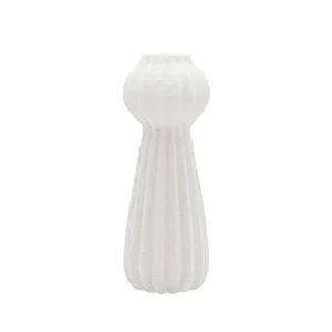 Jarrón decorativo de gres Kaduna blanco 30cm Andrea House
