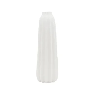 Jarrón decorativo de gres Kaduna blanco 48,5cm Andrea House