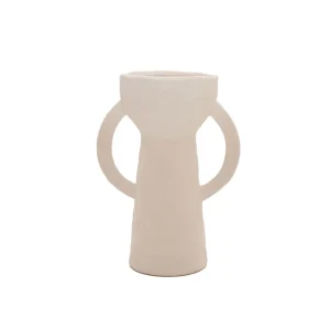 Jarrón decorativo de gres Dulia blanco 28cm Andrea House