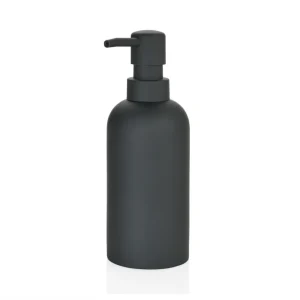 Dispensador de baño de resina negro Ø6,5x18,5cm Andrea House