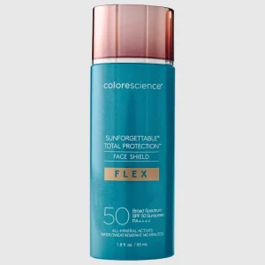 Colorescience Flex Sunforgettable Total Protection-Pantalla Solar FPS 50 Adaptable a Tonos Claro/Fair (55ml)