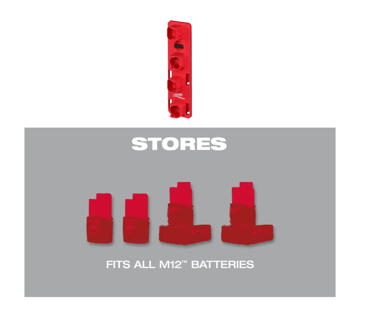 Soporte para baterías M12 Milwaukee PACKOUT - Imagen 6