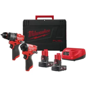 Powerpack Taladro de impacto + Atornillador de impacto + 2bat 4.0Ah + cargador + maletín Milwaukee M12 FPP2A2-402X