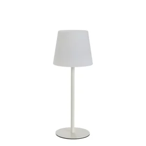 Lámpara de LED inalámbrica de metal blanca Andrea House