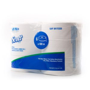 Scott Papel Higiénico Jumbo 400 Metros Una Hoja Bulto 6 Unidades