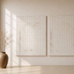 Cuadro Letras Beige