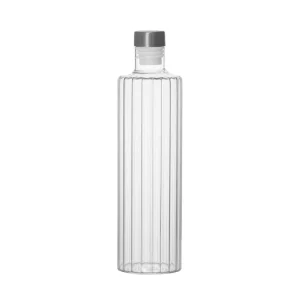 Botella de cristal con tapón de acero inoxidable 1L Andrea House